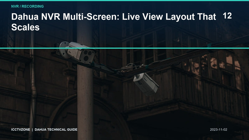 Dahua NVR Multi-Screen: Live View Layout That Scales