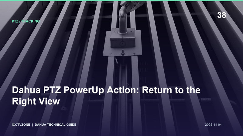 Dahua PTZ PowerUp Action: Return to the Right View