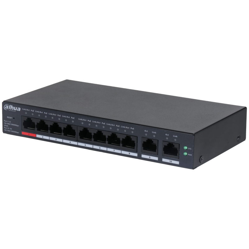 Dahua CS4010-8GT-110 10-Port Cloud Managed Desktop Gigabit PoE Switch
