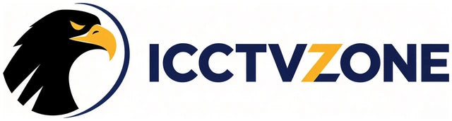 Current ICCTVZONE logo with the eagle and navy and gold wordmark